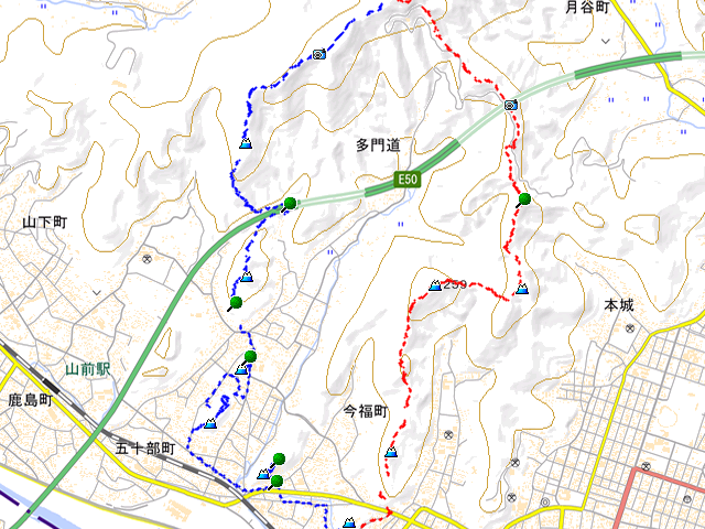 Web地図を利用したgpsログ表示